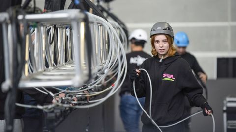 Trabajos de acondicionamiento del recinto ferial para la gala de los Premios Feroz