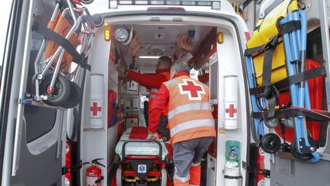 Imagen de una ambulancia en Nar�n, de archivo