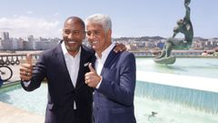 Bebeto recibió un homenaje en la ciudad en en el 2023 junto con Mauro Silva, ambos jugadores del Dépor.