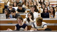 Un aula de la Facultad de Medicina a comienzos del curso pasado