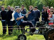 La ruta de tractores se celebr� en la tarde del domingo.