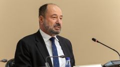 El director de Turismo de Galicia, Xos� Manuel Merelles, durante su comparecencia en el Parlamento