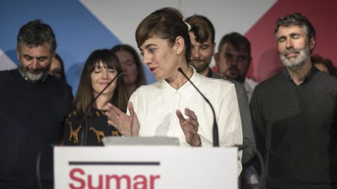 Marta Lois comparece tras los resultados de Sumar.