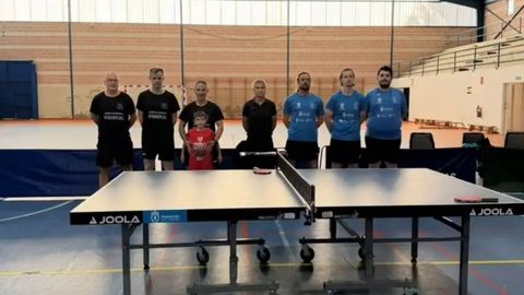 Presentaci�n del encuentro de tenis de mesa entre el Zas Ponciano Nieto y el Breog�n Oleiros