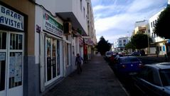 Calle c�ntrica de Puerto del Rosario, ayer, con menos bullicio del que era habitual