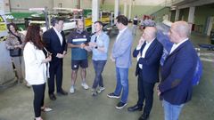 El presidente de la Deputacin, Valentn Garca, y el diputado de Deportes, Antonio Leira, visitaron A Pobra.