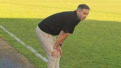 Diego Bermdez, durante el partido contra el Xove Lago en el Pepe Barrera en la jornada inaugural.