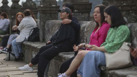 Turistas en Santiago