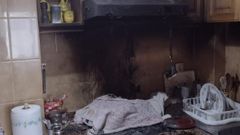 Estado en el que qued� la cocina.