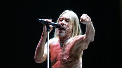 Iggy Pop, en plena actuacin durante la ltima jornada de O Son do Camio