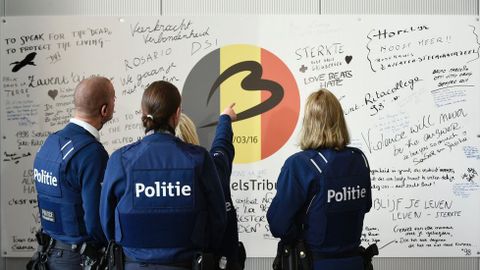 Seguridad en el aeropuerto de Bruselas, atacado el pasado 22 de marzo