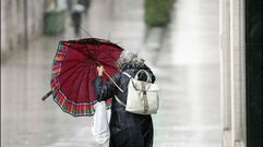 Viento y lluvia en Vigo.