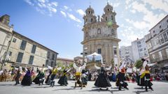 As� se vivi� el preg�n, el traslado de la carroza de la Peregrina y el ambiente festivo en Pontevedra
