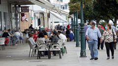 Ambiente en la calles de Ribeira este fin de semana