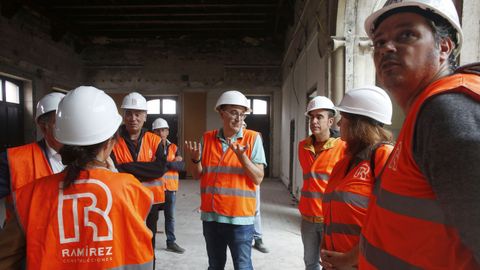 Visita a las obras de rehabilitacin de la Casa Consistorial de Pontevedra