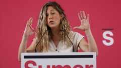 Lara Hernndez durante una rueda de prensa.