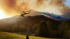 Helicptero de Sepa en un incendio en Asturias, en una imagen de archivo