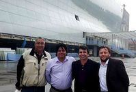 Andr�s Bustelo y Francisco Quint� (a la derecha) en una de las visitas para supervisar los trabajos. 