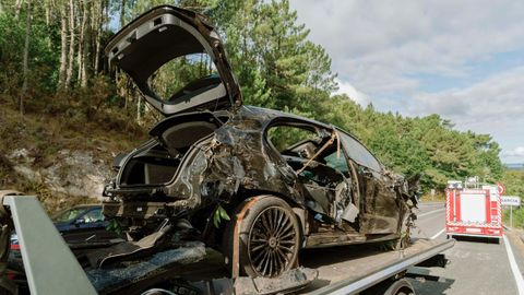 El coche qued completamente siniestrado