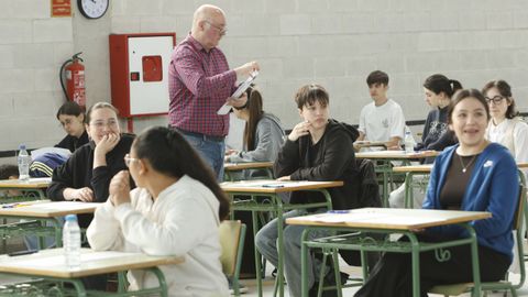 Segunda jornada de los exámenes de la PAU en el IES Vilar Ponte, en Viveiro