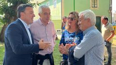 Valent�n Gonz�lez Formoso, junto a dirigentes del PSdeG en Pol.