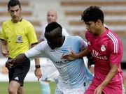 Mensah, en el amistoso ante el Real Madrid C. 