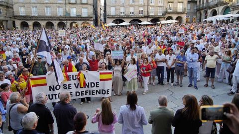 Concentraci�n en la praza Maior de Ourense en apoyo a Ceuta.