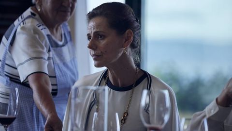 La actriz ourensana Myriam Gallego,en su papel en Romera