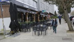 Terraza de La Encina, en Santa Cristina (Oleiros)