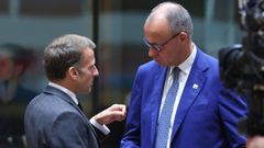 Macron y Merz, durante el Consejo Europeo en Bruselas de esta semana