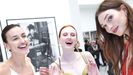 Las modelos Irina Shayk, Karen Elson y Karlie Kloss en la fiesta de inauguracin de la exposicin dedicada a Steven Meisel en A Corua