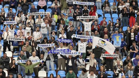 Bufandeo en la grada de A Malata. 