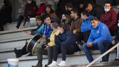 La afición del Ponteceso, en el derbi disputado en Baio el sábado (1-1)