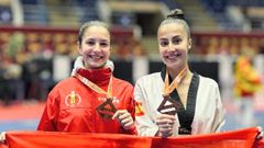 Imagen de archivo de Noa Romero e Irene Montemui�o en el europeo sub-21.