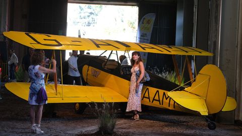 La avionera de Memorias de frica, en la antigua Fbrica de Armas de Oviedo