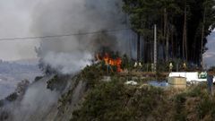 Incendio en la A-52 en A Gudi�a