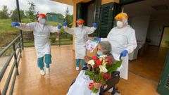 Cumplea�os centenario de Mar�a L�pez en el hospital de Pi�or