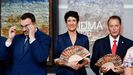 La ministra de Inclusi�n, Seguridad Social y Migraciones, Elma Saiz, y el presidente del Principado de Asturias, Adri�n Barb�n (izda), inauguran la Feria Internacional de Muestras de Asturias (Fidma),