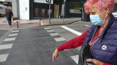 Nieves, en el paso de cebra en el que sufri� el resbal�n