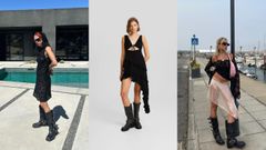 Tres formas de llevar las botas moteras por Courtney Trop, Bershka y Sofia Coelho