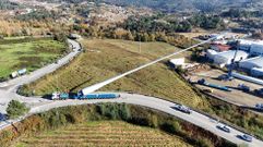 Transporte de las palas para el parque por carretera
