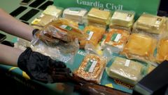 Imagen de archivo de�9,5 kilos de hero�na intervenidos en una operaci�n llevada a cabo en Carballo.