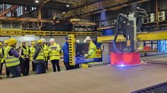 Inicio de la construccin del primer buque de apoyo logstico en el astillero de Navantia en Appledore para la Armada britnica