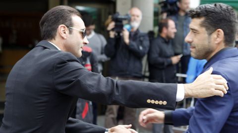 Los toreros Enrique Ponce y Manuel Caballero. 