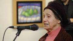 Elena Colmeiro, nunha mostra de pintura do seu pai, no 2018