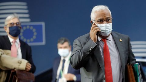 El primer ministro portugu�s, Ant�nio Costa, durante la cumbre europea del pasado viernes.