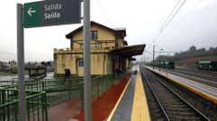 Fotografa de archivo de la salida de la estacin de tren de San Clodio (Ribas de Sil)