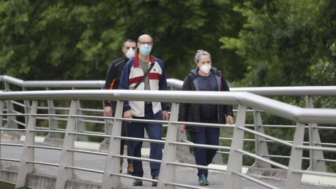 Gente haciendo deporte o paseando en Ourense