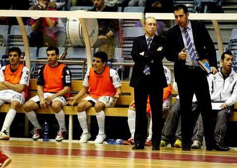 Santi Valladares y Mon Barreiro, en un partido de Liga.