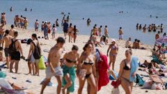 El calor de este viernes en Ferrol, en im�genes